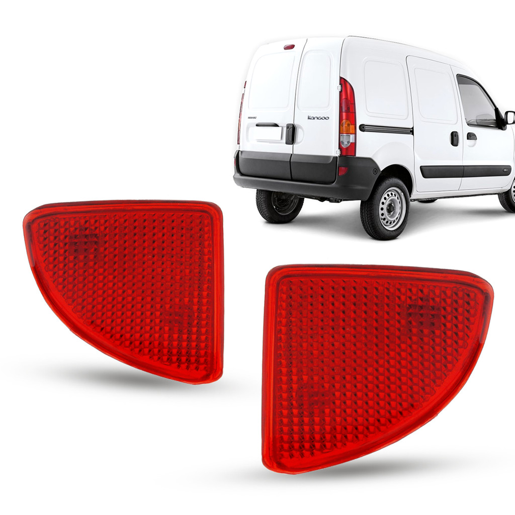 Par Refletor Lanterna Olho De Gato Para-choque Traseiro Renault Kangoo Todas