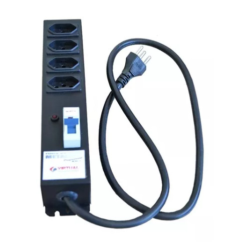 Filtro Linha Régua Extensão Elétrica 20 Amperes 4 Tomadas Bivolt 20 Amperes 4400w Disjuntor