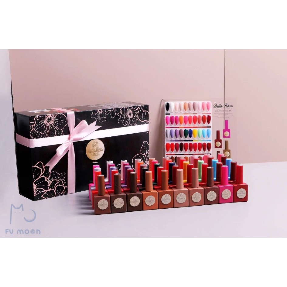 Conjunto de Esmalte Em Gel  Bella Rosa Soak Off UV Com LED - Conjunto de esmalte