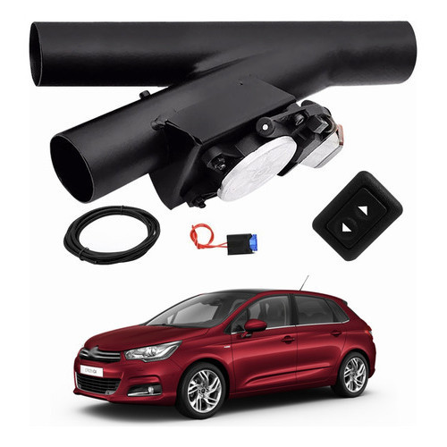Difusor Escapamento Universal Carbono Botão Citroen C3 C4 C5