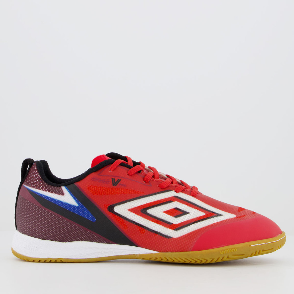 Chuteira Umbro Sala V Bump Pro Futsal Vermelha em Oferta na Shopee