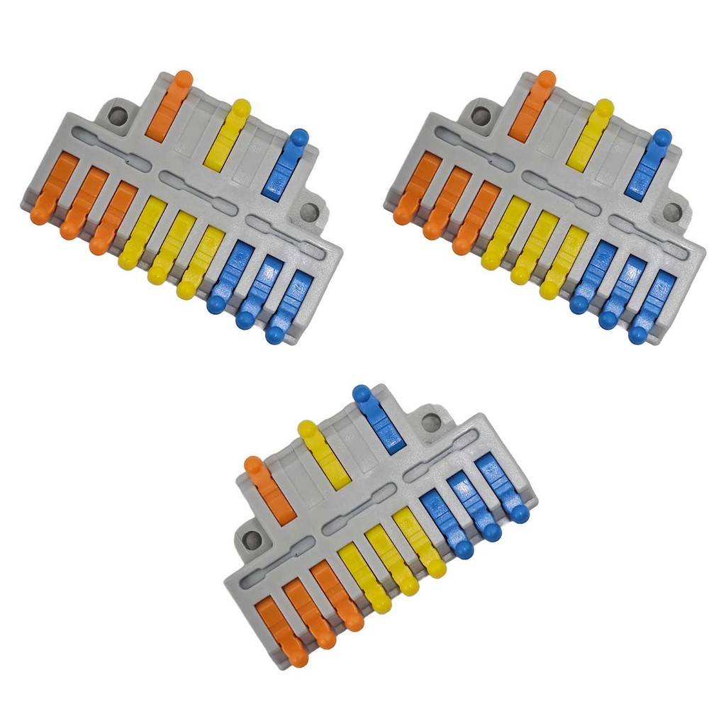 Kit 3x Conector Derivador 3:9 32A 1,5mm a 4mm 074021 InterNEED