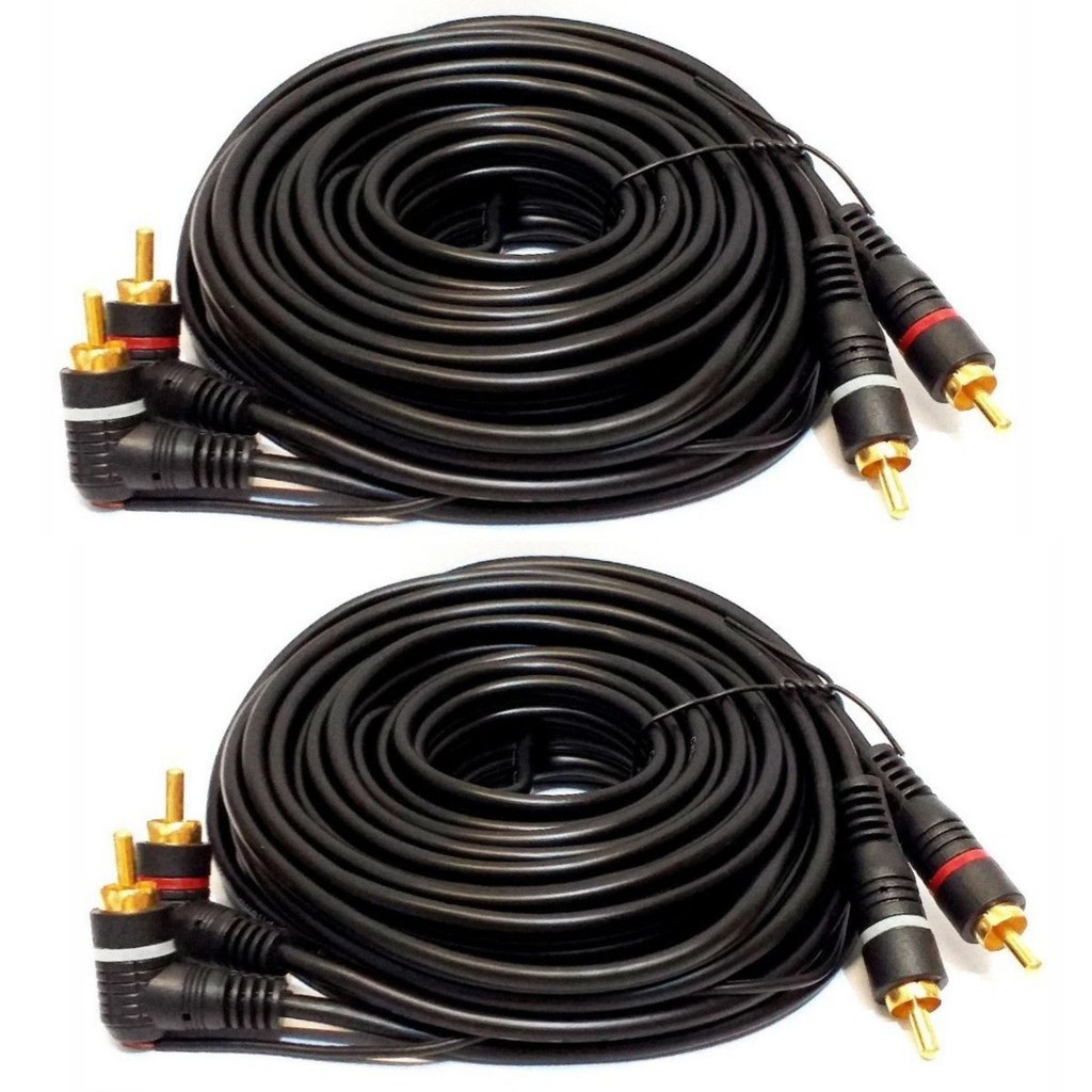 02 Cabos Rca 5 Metros Kx3 Conector Banhado A Ouro Flexível em Oferta na Shopee