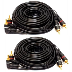 02 Cabos Rca 5 Metros Kx3 Conector Banhado A Ouro Flexível