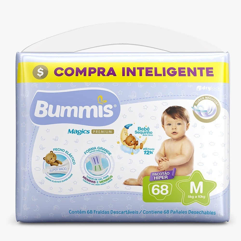 Fralda Bummis Hiper Pacotão M c/68