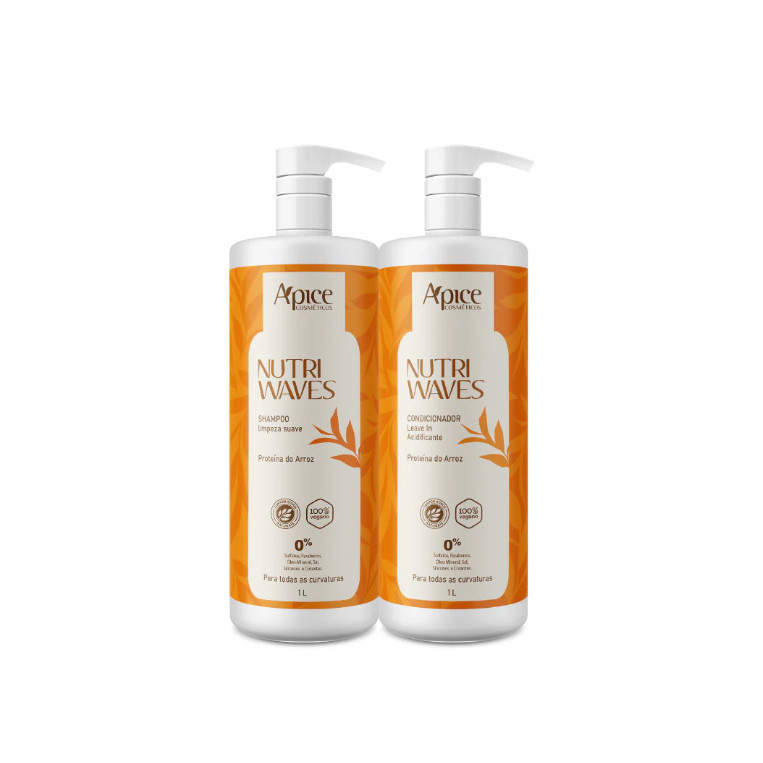 Apse Nutri Waves Kit Shampoo 1L e Condicionador 1L - 2 Itens