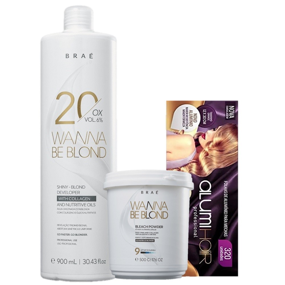 Kit BRAE Wanna Be Blond Cabelos Macios (3 Produtos) em Oferta na Shopee