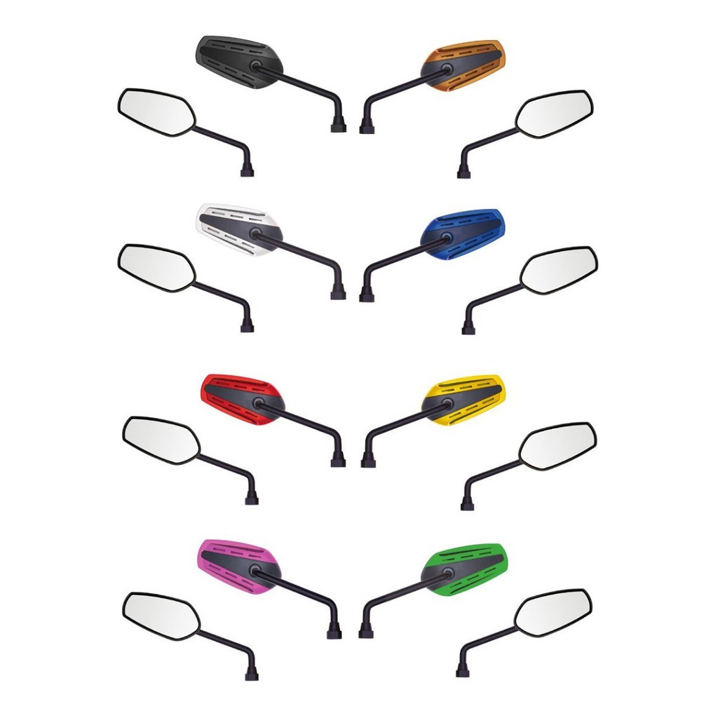 Par Retrovisor Para Bicicleta Universal Cores + Abraçadeira
