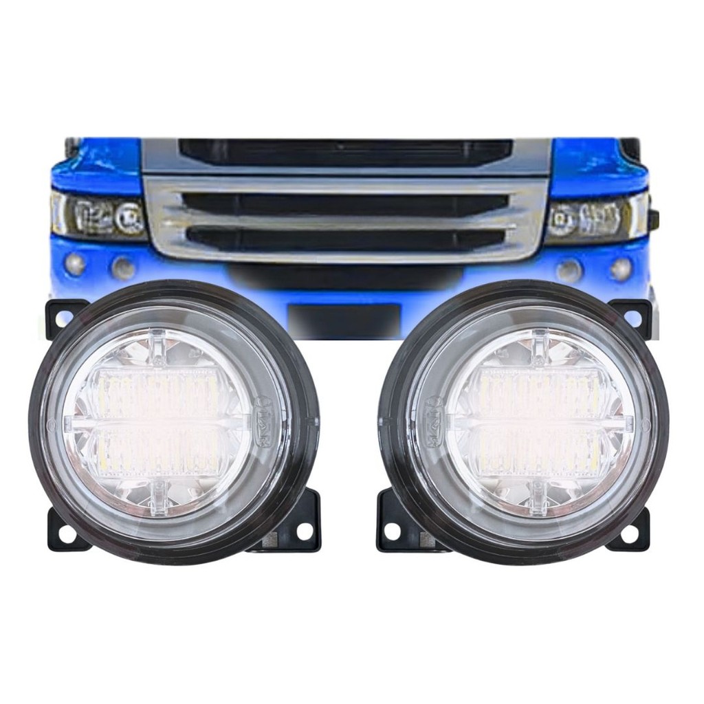 Par Farol Auxiliar Neblina Compatível Scania S5 LED - Spare Parts and Accessories for Vehicles
