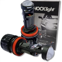 KIT FAROL LED LÂMPADA CONVERSÃO ELIPTICO NANO PROJETOR H11, H8, H9 e H16-2 6500K 12V 5000LM PAR