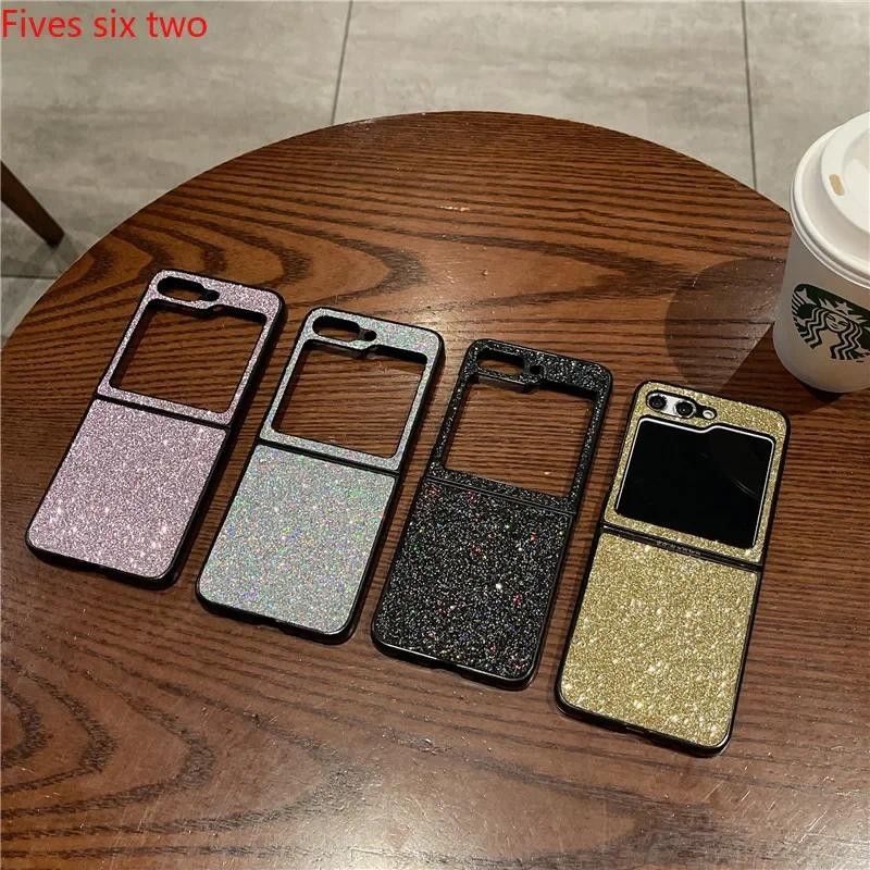 Glitter Caso De Telefone Para Samsung Galaxy Z Flip 7 6 5 4 3 2 1 Flip6 Flip5 Fl