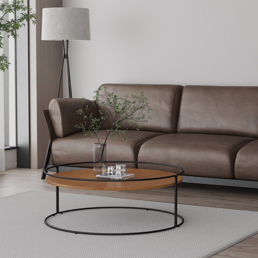 Mesa Centro Arcos Estilo Industrial Decorativa Moderna Redonda em Oferta na Shopee