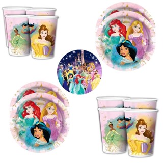 Kit Festa PRINCESAS 16 Pratos + 16 Copos Descartável 180 Ml Papel - REGINA em Oferta na Shopee