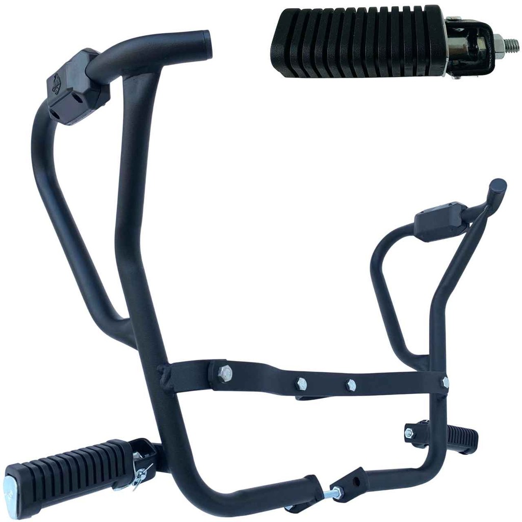 Bros 160 Modelo 2025 Protetor Carenagem Motor Tanque Pedal Mata Cachorro com Pedaleira Retrátil Moto em Oferta na Shopee