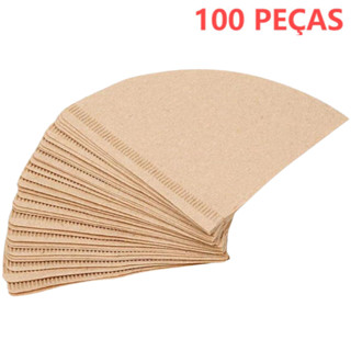 Filtro de papel Natural coador de café V60 02 cafeteria hario Pacote C/ 100 unidades Cone em Oferta na Shopee