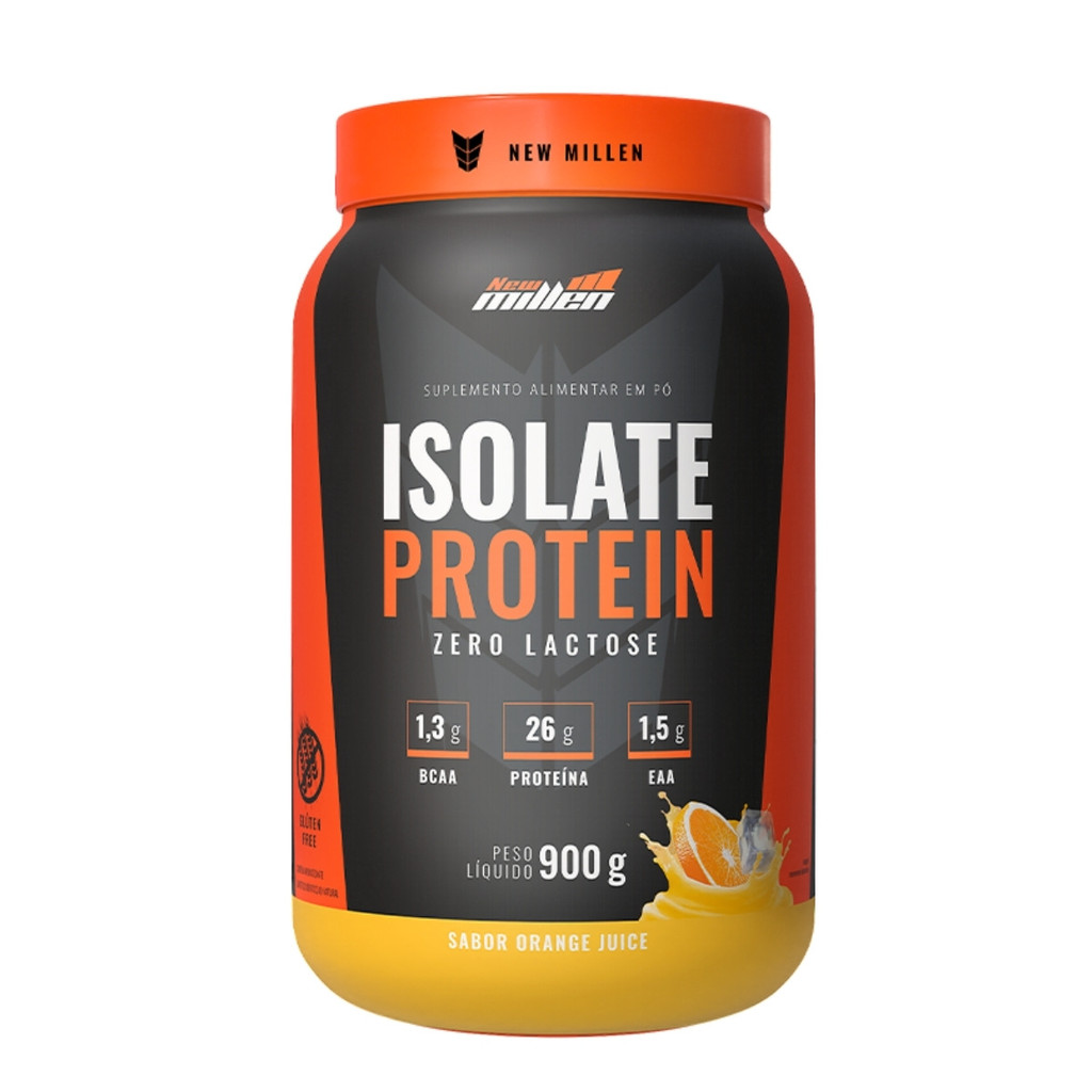 Whey Isolate Protein Pote 900g New Millen Orange Juice em Oferta na Shopee