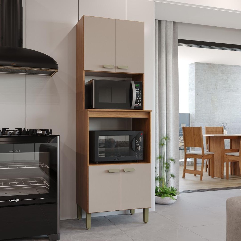 Torre Quente Modulada Para Forno Fidelitá Mariana 65cm 4 Portas Freijó/Camurça em Oferta na Shopee