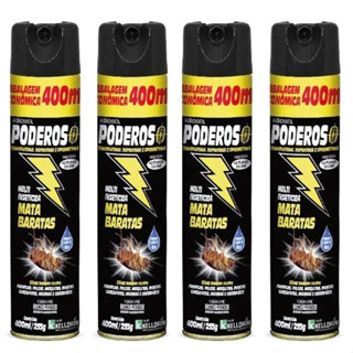 Kit 4 Unds Multi Combate Eficaz Contra Baratas Escorpiões Mosquitos 400ml em Oferta na Shopee