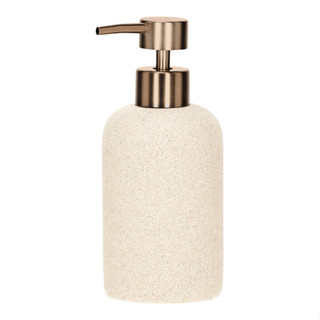 Dispenser Porta Sabonete Líquido Em Poliresina Off White Bege Rose Gold em Oferta na Shopee