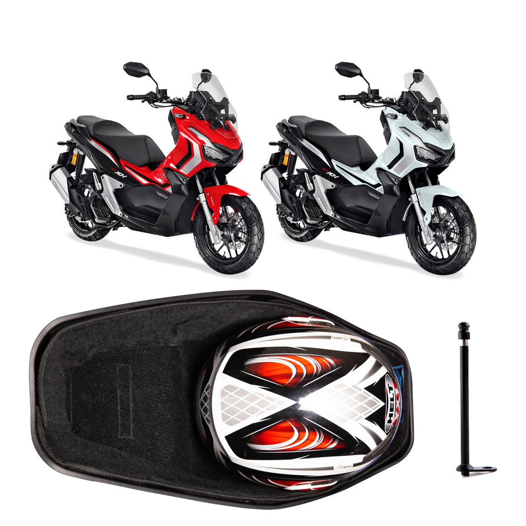 Forração Honda ADV 150 Baú Forro Scooter Preto + 1 Antena