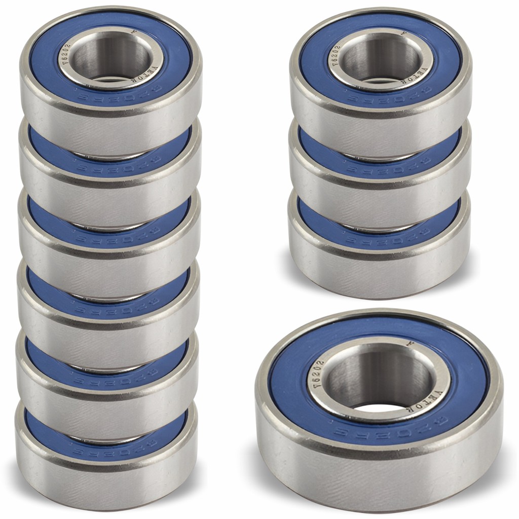 Kit 10 Rolamento de Esferas 6202 Vetor 2rs Folga C3 Aço Dupla Vedação Carros Trator Maquinas