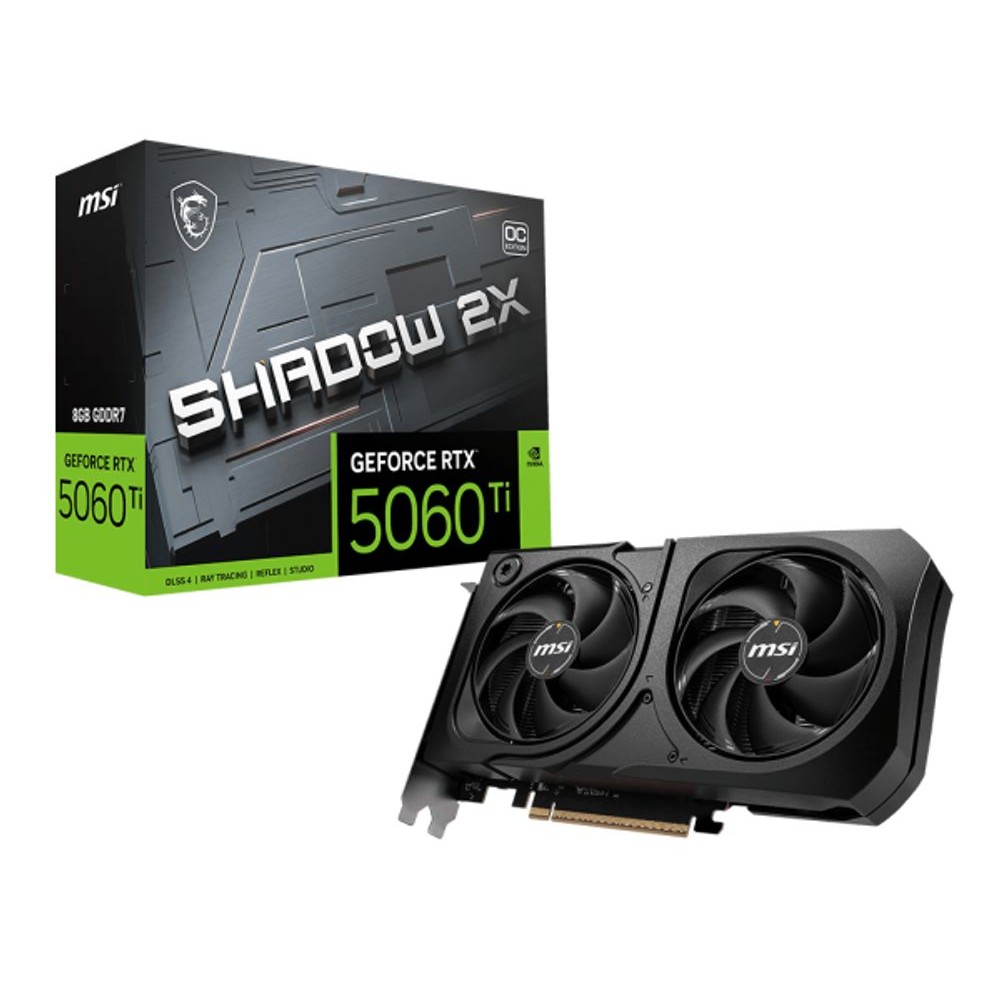 Placa de Video GeForce NVIDIA MSI  RTX5060TI 8g Shadow 2x Oc Plus 8gb Gddr7 128 Bits - 912-V536-023 - Computers & Accessories