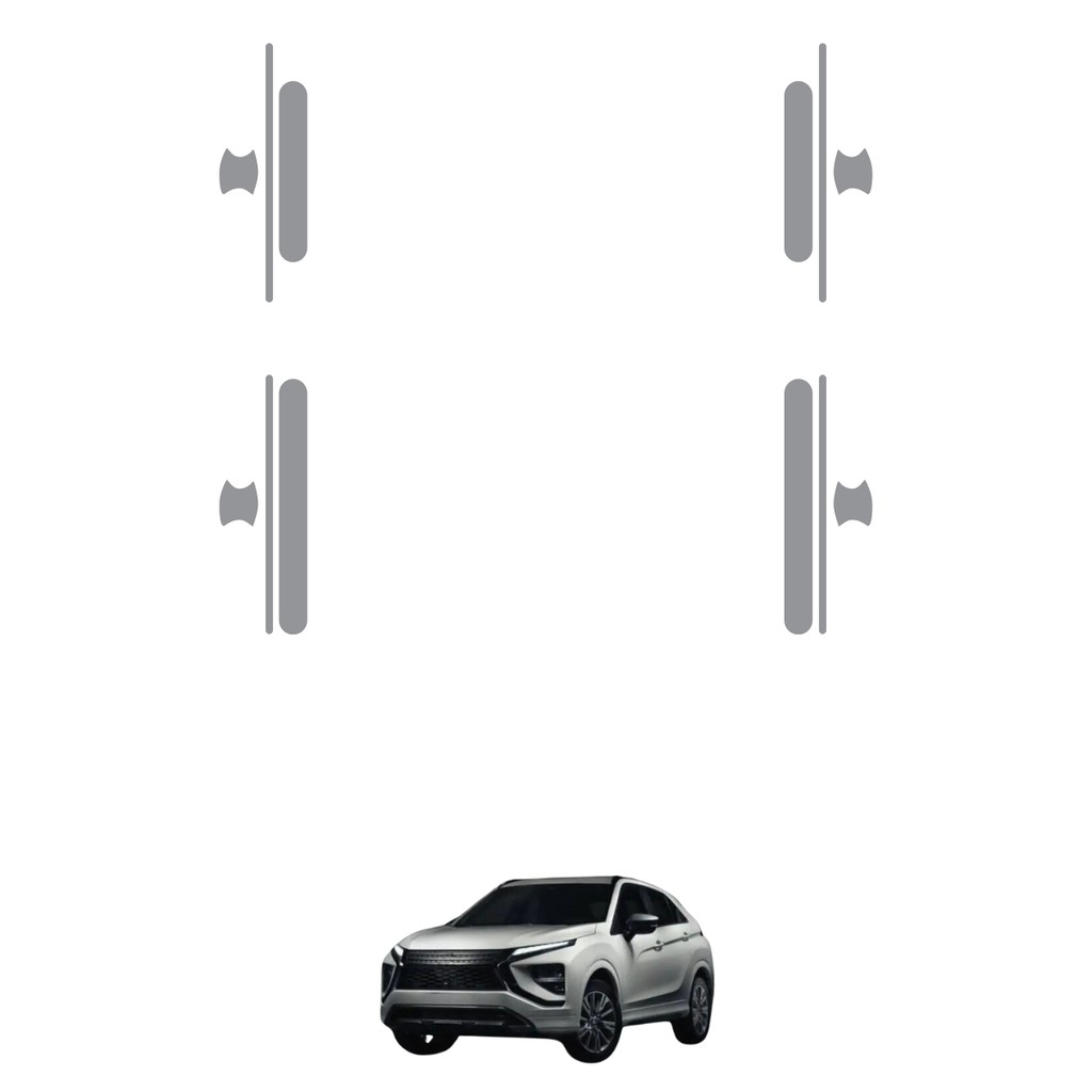 Película PPF Proteção Kit Portas Mitsubishi Eclipse Cross HPE Black 2025 2026 2027 Transparente TPU Anti Risco