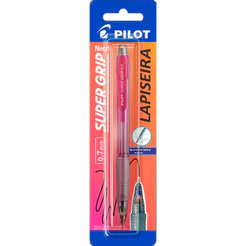 Lapiseira 0.7mm Super Grip Vermelha Neon H-187 com 1 unidade Pilot