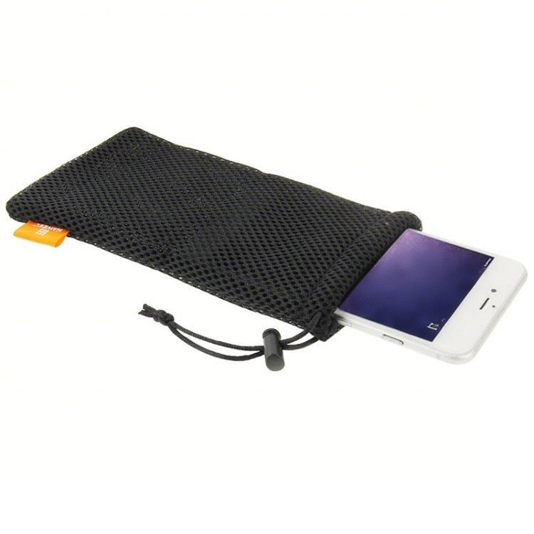 Bolsa De Malha Durável Com Cordão-Armazenamento Multifuncional Para Fones De Ouvido , Cabos E Carregadores