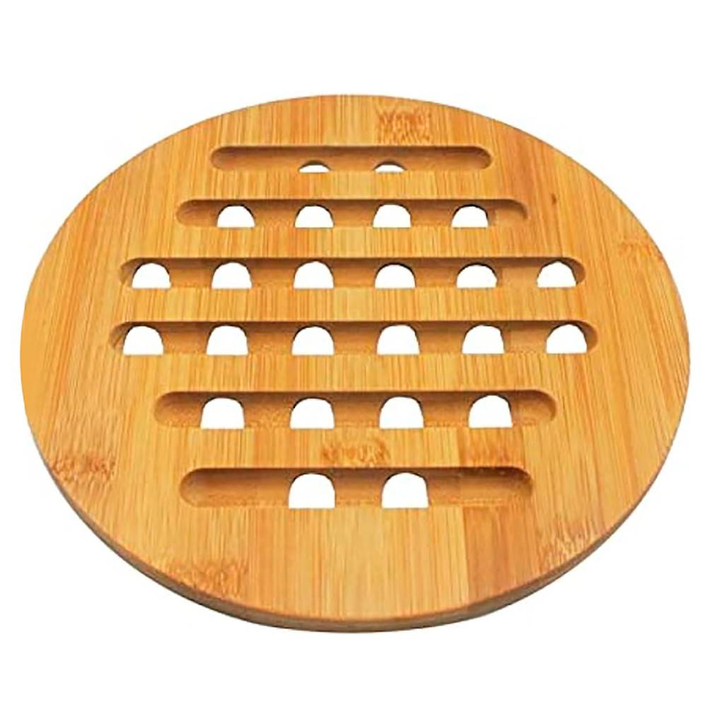 Descanso de Panela Redondo 19cm Bambu Ecológico Marrom Oikos em Oferta na Shopee