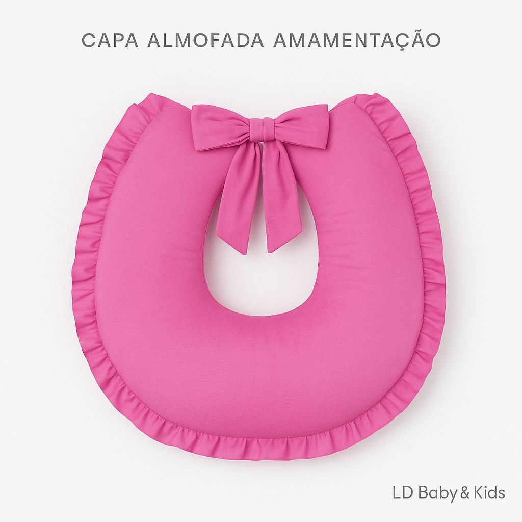 Capas para Almofada Para Amamentação  Bebê Microfibra Lisa Várias Cores Confortável - LD BABY KIDS