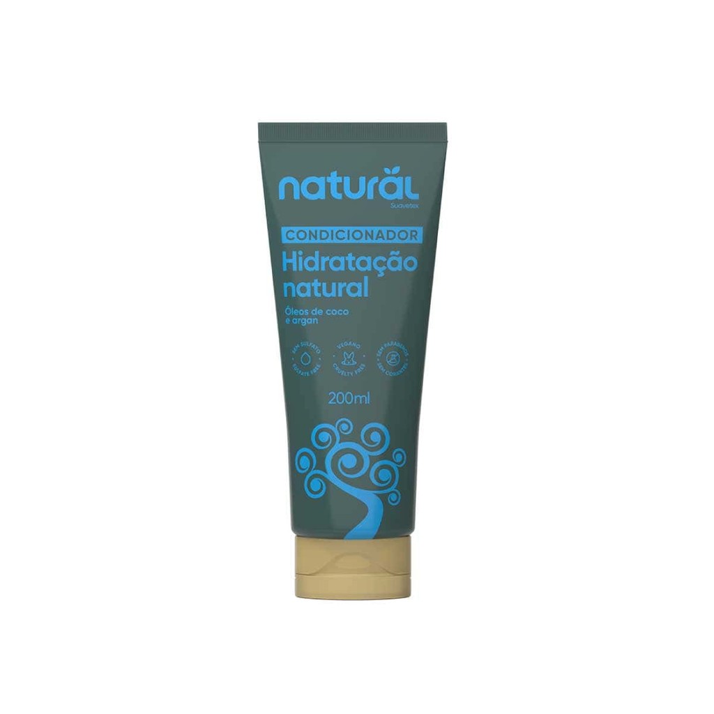 Condicionador Vegano Natural Oleo de Coco e Argan 200ml