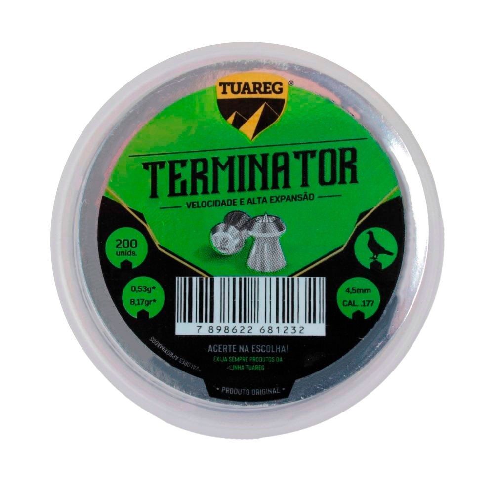 Chumbinho Terminator 8.17 Grains 4.5mm 200un. - Tuareg