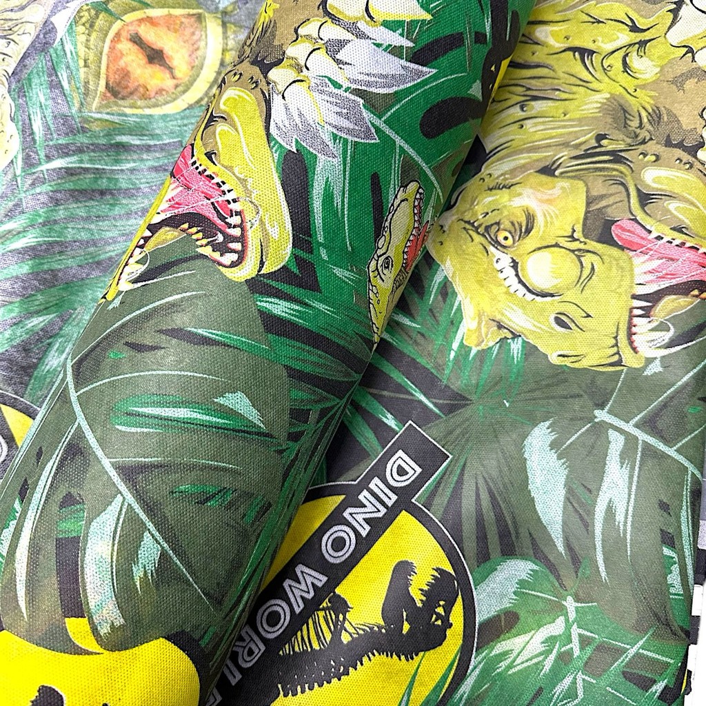 Tnt Estampado Dino World Branco 1m x 1,40m em Oferta na Shopee