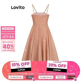 (Trendy) Lovito Vestido Elegante Liso Com Zíper Alto E Baixo Vestido Multifuncional Para Mulheres L41ED017 (Rosa) em Oferta na Shopee