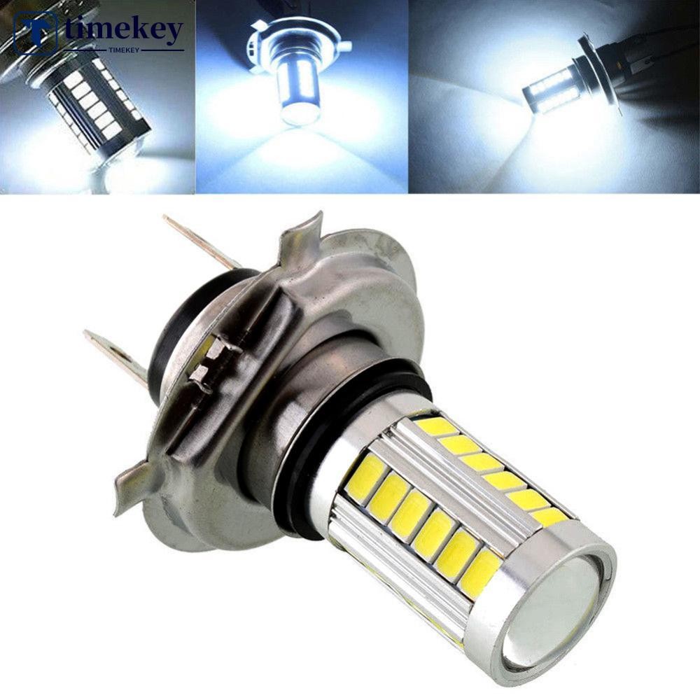 TIMEKEY 1Pc H4/H7/9005/9006 33SMD LED Lâmpada Do Farol Carro Luz De Circulação Diurna Branca Motocicleta Nevoeiro S6Z7