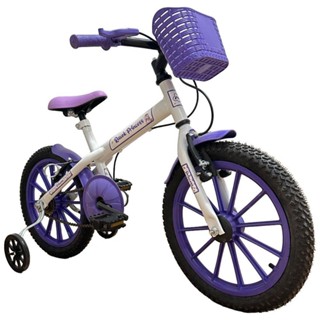 Bicicleta Bike Infantil Aro 16 Ravok Com Rodinhas 3 A 7 Anos Roxo em Oferta na Shopee