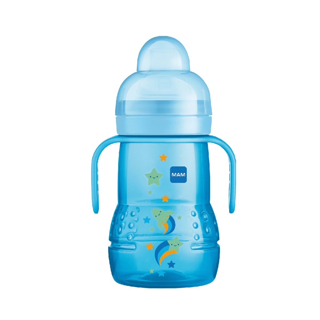 Copo de Transição Infantil Antivazamento 220ml Azul – MAM em Oferta na Shopee