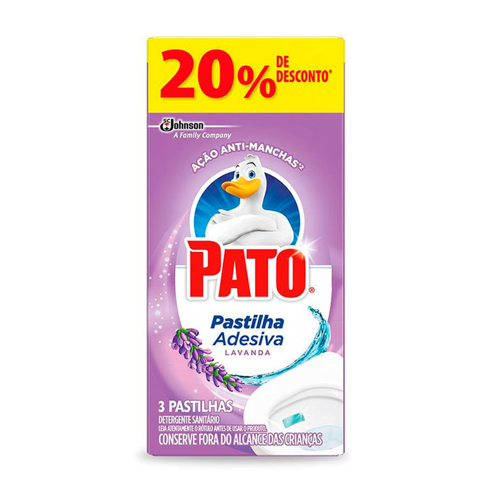 Pato Pastilha Adesiva Lavanda com 3 Unidades 20% Desconto - Pets