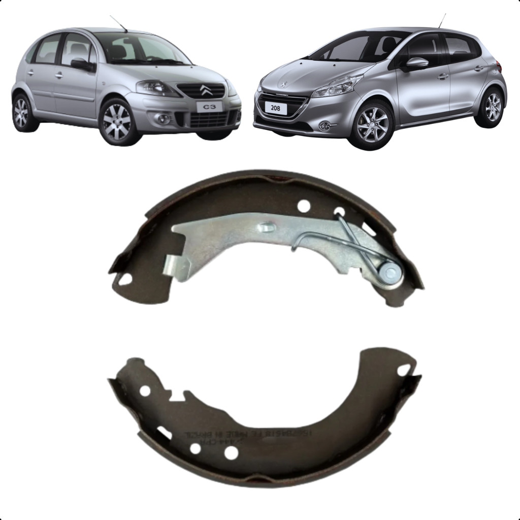 Jg Sapata/Patim 203mm com Lona e ABS C3 208 1.2 1.6 L3 L4