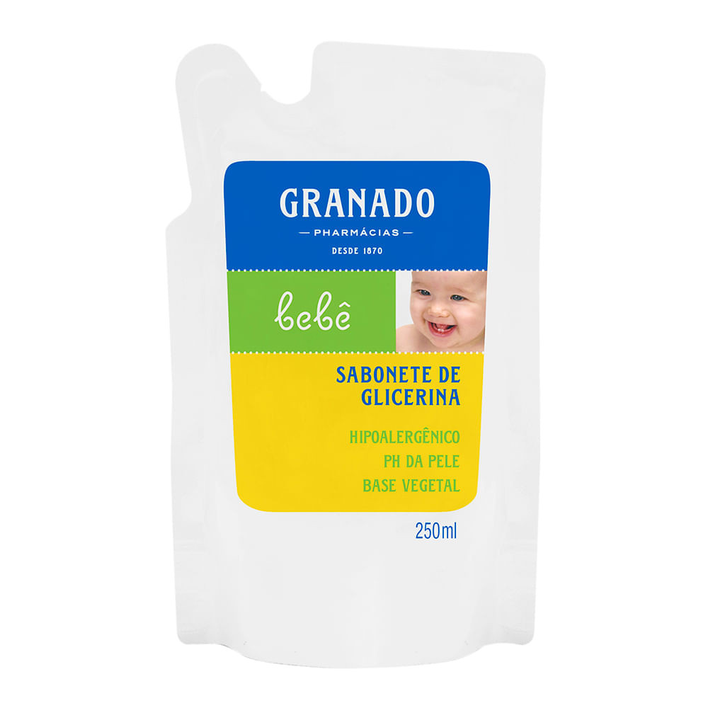 Sabonete Líquido Infantil Glicerina Granado Bebê Refil com 250ml - Mom & Baby