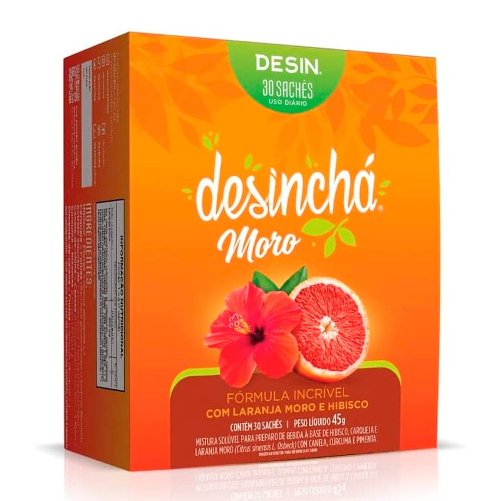 Chá Desinchá Moro Laranja Moro e Hibisco 30 Sachês - Food & Beverages