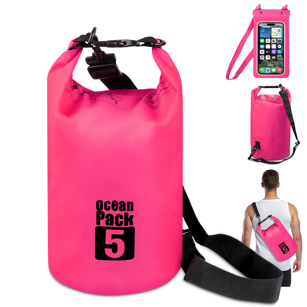 Pvc impermeável saco balde saco impermeável praia Rafting natação saco mochila ao ar livre