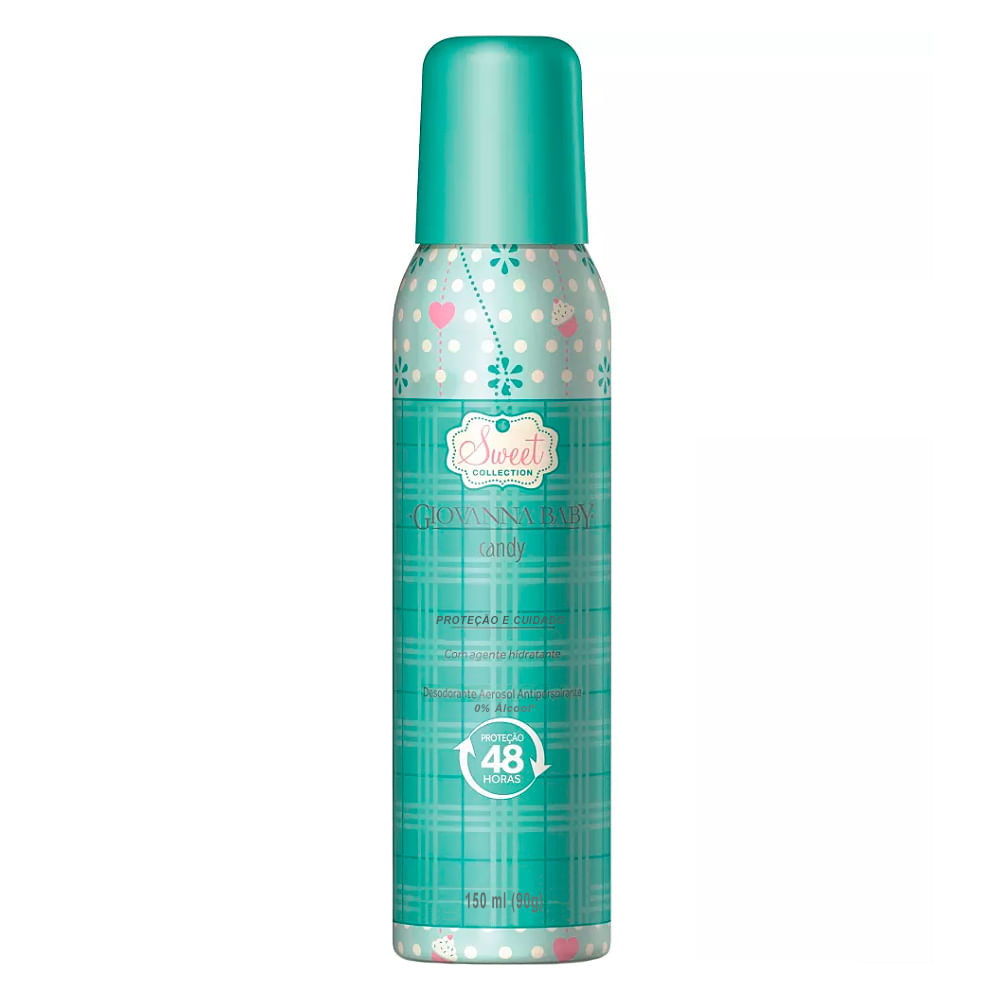 Desodorante Giovanna Baby Sweet Collection Candy Aerosol Antiperspirante 48h com 150ml - Beauty