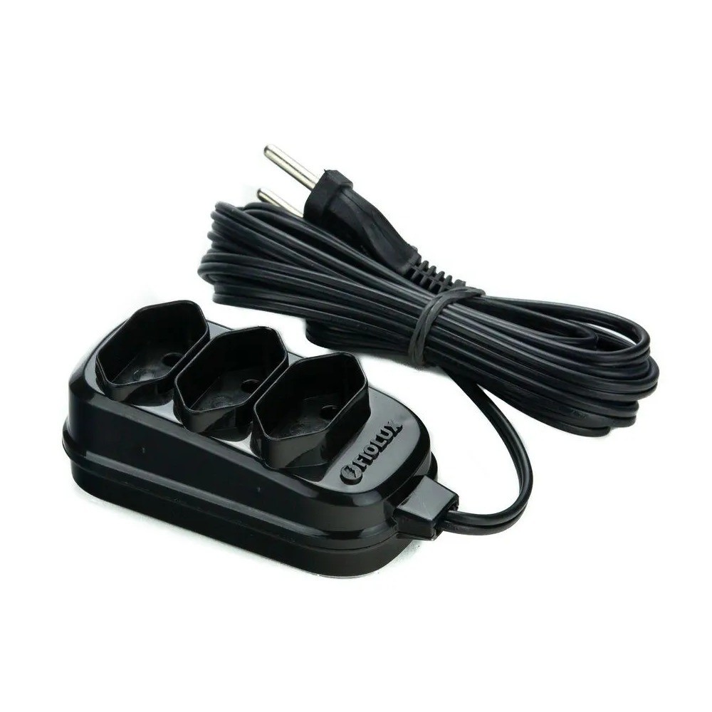 Extensão elétrica 5 metros 3 tomadas 2 x 0,75 mm 10A bipolar Fiolux - Home Appliances