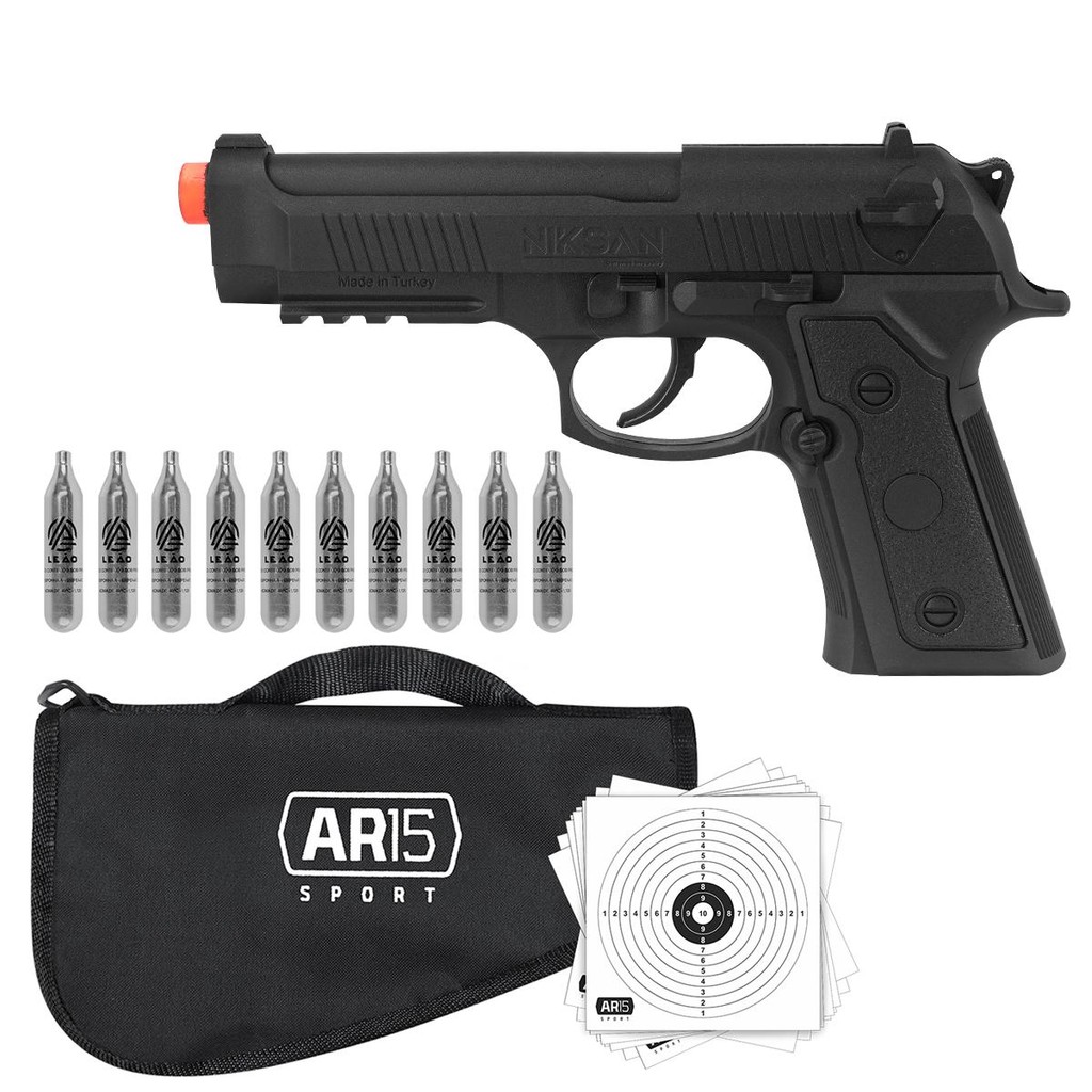 Pistola Pressão CP92 Co2 4.5 Niksan NBB + Capa 10un Co2 em Oferta na Shopee