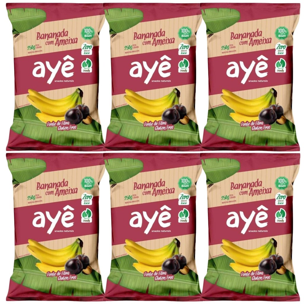 Bananinha Tradicional Com Ameixa Zero Açúcares 6 un de 250g