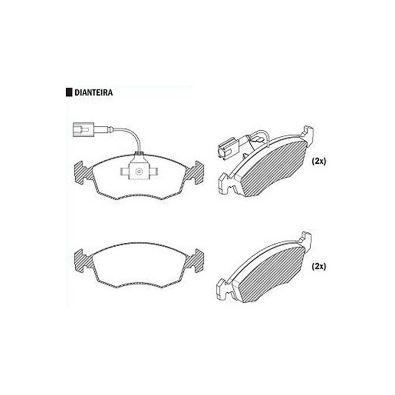 Pastilha de Freio Stilo 1.8 8V Dualogic 10 / Black / Attrative / Stilo Sporting 8V 2007 ...