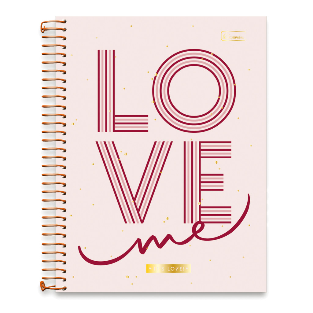 Caderno 15 Matérias Colegial it's Love! 240 Folhas - CADERSIL CAPA:Love me