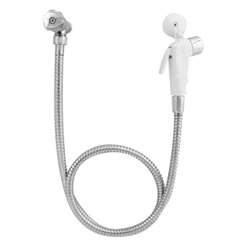 Ducha Higiênica Com Registro Pop 120 cm Crom/Branco Higiban